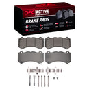 DFC 09-15 Cadillac CTS Front & Rear Drill/Slot Geoperf Rotors Active Performance Pads w/Hardware