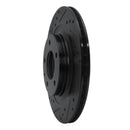 R1 93-95 Mazda RX-7 Rear Left Drilled & Slotted Black Brake Rotor