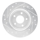 R1 06-11 Mercedes-Benz B200 Rear Right Drilled & Slotted Silver Brake Rotor