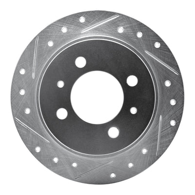 R1 91-06 Nissan Lucino Rear Drilled & Slotted Silver Brake Rotor Set