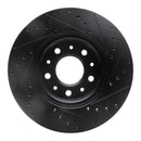 R1 16-21 Buick LaCrosse Front Left Drilled & Slotted Black Brake Rotor