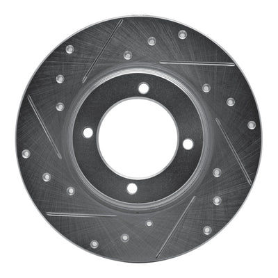 R1 74-84 Ford COURIER (USA/Canada) Front Left Drilled & Slotted Silver Brake Rotor