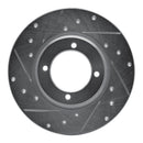 R1 74-84 Ford COURIER (USA/Canada) Front Left Drilled & Slotted Silver Brake Rotor