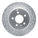 R1 96-04 Volvo C70 Rear Right Drilled & Slotted Silver Brake Rotor