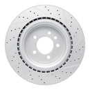R1 13-25 Land Rover Defender 110 Rear Left Drilled & Slotted Geo-Carbon Rotor
