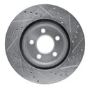 R1 05-23 Chrysler 300 Front & Rear Drilled & Slotted Silver Brake Rotor Set