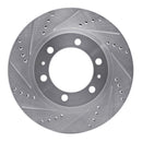 R1 03-23 Toyota Tacoma Front Drill & Slot Silver Rotors