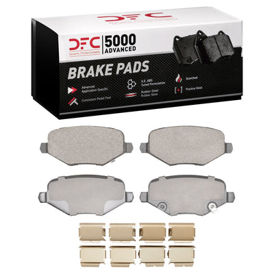 DFC 09-14 Dodge Journey Rear Drilled & Slotted Geoperformance Rotors 5000 Advanced Pads w/Hardware