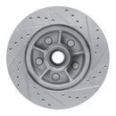 R1 1968-1973 Ford Fairlane Front Left Drilled & Slotted Silver Brake Rotor
