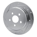 R1 95-03 Chrysler PT Cruiser Rear Left Drilled & Slotted Silver Brake Rotor