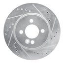 R1 02-08 Mini Cooper Front & Rear Drilled & Slotted Silver Brake Rotor Set