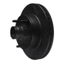 R1 73-93 Ford E-100 Econoline Front Right Drilled & Slotted Black Brake Rotor