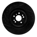 R1 13-19 Mercedes-Benz GLS350 Front Right Drilled & Slotted Black Brake Rotor