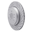 R1 10-13 Land Rover Range Rover Sport Rear Right Drilled & Slotted Geo-Carbon Rotor
