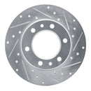 R1 81-85 Toyota Pickup Front Right Drilled & Slotted Silver Brake Rotor