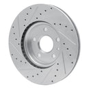 R1 06-15 Lexus IS250 Front & Rear Drilled & Slotted Silver Brake Rotor Set
