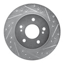 R1 1987-1989 Nissan 300ZX Rear Drill & Slot Silver Rotors