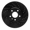 R1 13-20 Ford Special Service Police Sedan Front & Rear Drilled & Slotted Black Brake Rotor Set