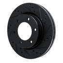 R1 19-25 Ford BRONCO Front Right Drilled & Slotted Black Brake Rotor