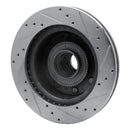 R1 95-07 Ford E-350 Econoline Front Left Drilled & Slotted Silver Brake Rotor