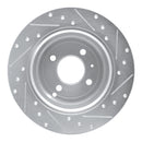 R1 93-95 Volvo 850 Rear Left Drilled & Slotted Silver Brake Rotor