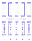 King Engine Bearings Audi CDaa/CDha/CDhb/CDab (Size +0.25mm) Main Bearing Set