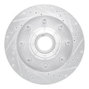 R1 71-95 Chevrolet G30 Front Right Drilled & Slotted Silver Brake Rotor