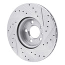 R1 01-03 Volkswagen EuroVan Front Left Drilled & Slotted Silver Brake Rotor