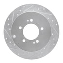 R1 09-15 Mitsubishi Lancer Front & Rear Drilled & Slotted Silver Brake Rotor Set