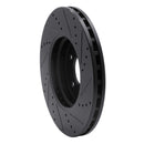 R1 96-11 Chrysler Crossfire Front Left Drilled & Slotted Black Brake Rotor