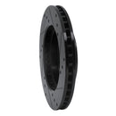 R1 88-07 Dodge Colt Front Left Drilled & Slotted Black Brake Rotor