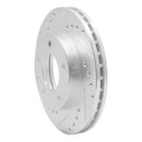 R1 93-03 Ford Probe Front Left Drilled & Slotted Silver Brake Rotor