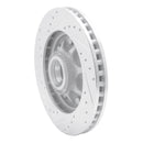 R1 97-04 Ford F-150 RWD Front Right Drilled & Slotted Silver Brake Rotor