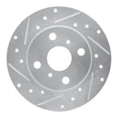 R1 85-86 Toyota MR2 Front & Rear Drilled & Slotted Silver Brake Rotor Set