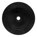 R1 73-93 Ford E-150 Econoline Front Left Drilled & Slotted Black Brake Rotor