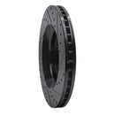 R1 11-25 Dodge Durango Front Left Drilled & Slotted Black Brake Rotor