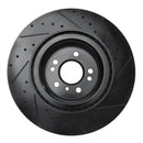 R1 13-19 Mercedes-Benz GLE400 Front Left Drilled & Slotted Black Brake Rotor