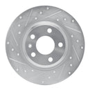 R1 08-12 Audi A4 Front & Rear Drilled & Slotted Silver Brake Rotor Set