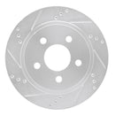 R1 93-97 Chevrolet Camaro Rear Left Drilled & Slotted Silver Brake Rotor