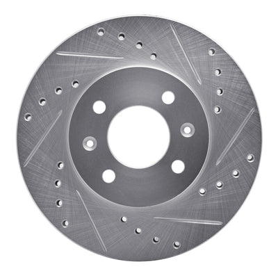 R1 12-25 Dodge Attitude (Mexico) Front Right Drilled & Slotted Silver Brake Rotor
