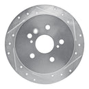 R1 04-09 Lexus RX330 Front & Rear Drilled & Slotted Silver Brake Rotor Set