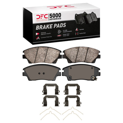 DFC 17-22 Kia Sportage Front Drilled & Slotted Geoperformance Rotors 5000 Advanced Pads w/Hardware