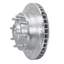 R1 93-95 Chevrolet G30 Front Left Drilled & Slotted Silver Brake Rotor