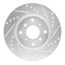 R1 87-90 Acura Legend Front Right Drilled & Slotted Silver Brake Rotor