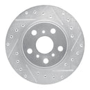 R1 86-89 Toyota Celica Front Right Drilled & Slotted Silver Brake Rotor