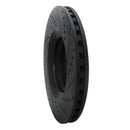 R1 08-11 Audi TT Quattro Front Left Drilled & Slotted Black Brake Rotor