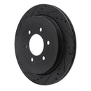 R1 07-17 Ford ExpeditIon Front & Rear Drilled & Slotted Black Brake Rotor Set