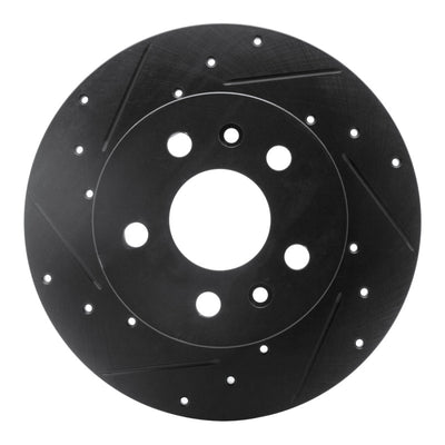 R1 72-78 Volkswagen Type 2 Front Left Drilled & Slotted Black Brake Rotor