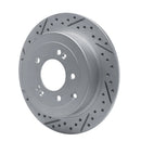 R1 16-22 Hyundai Tucson Rear Left Drilled & Slotted Geo-Carbon Rotor