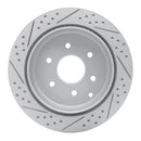 R1 10-24 Infiniti Qx56 Rear Right Drilled & Slotted Geo-Carbon Rotor